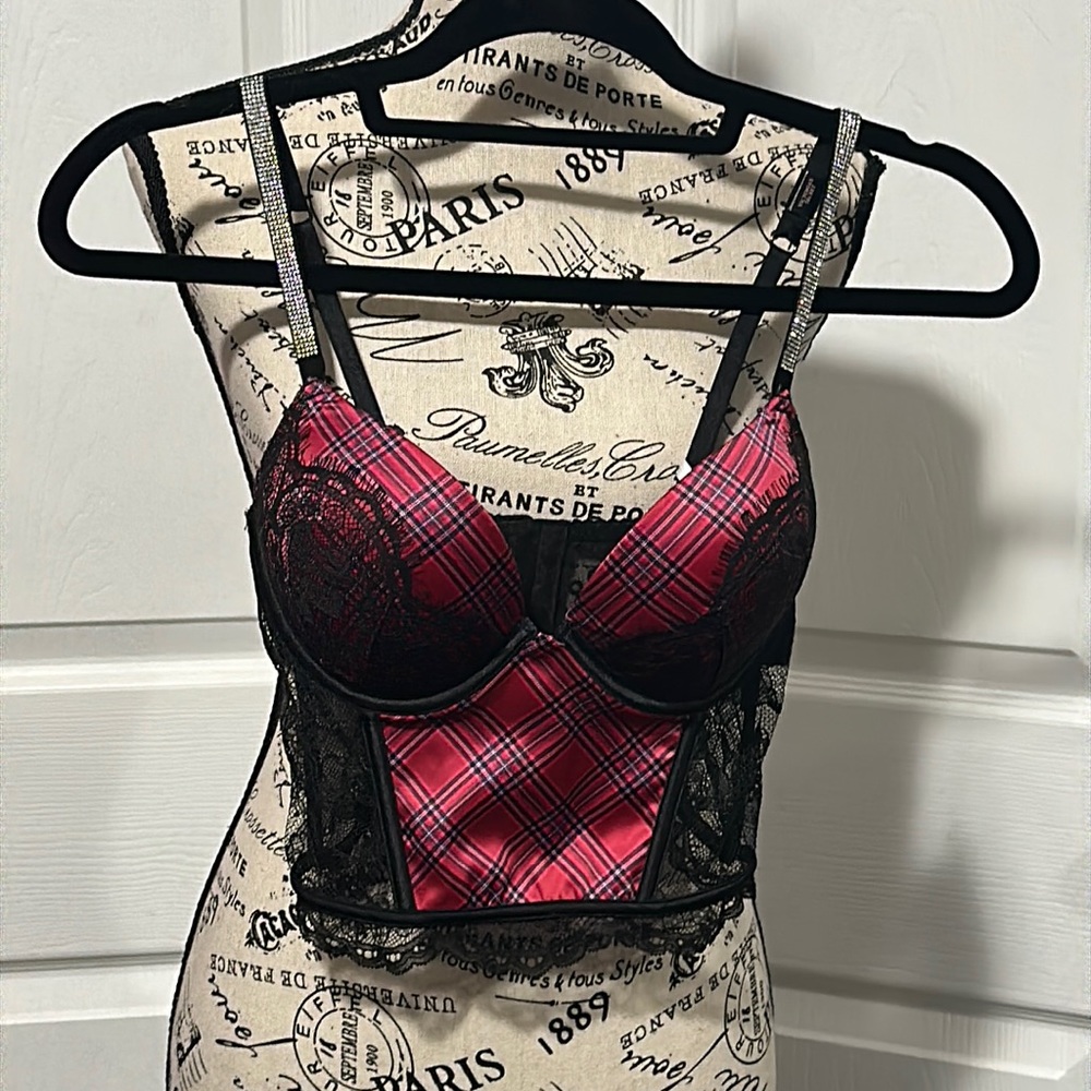Victoria's Secret Push Up Lace Rhinestone Bra